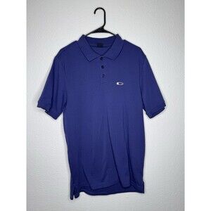 Oakley Polo Mens Large Blue Embroidered Regular Fit 2013 Short Sleeve *See Pics*